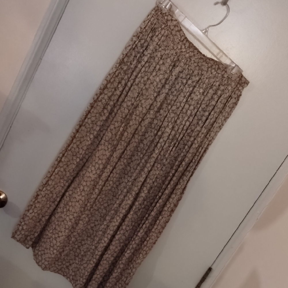 Clio Brown Patterned Maxi Skirt